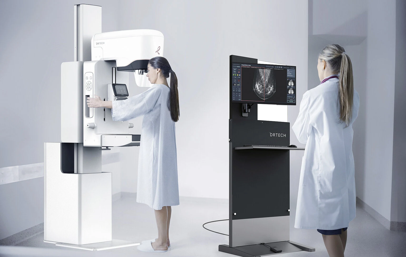 DRTECH AIDIA VOLVE Full-Field Digital Mammography — 65 µm Direct-Conversion a-Se Detector