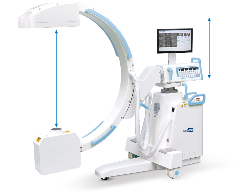 Anyview 500DR Surgical Mobile C-arm System — 5 kW High Frequency Generator