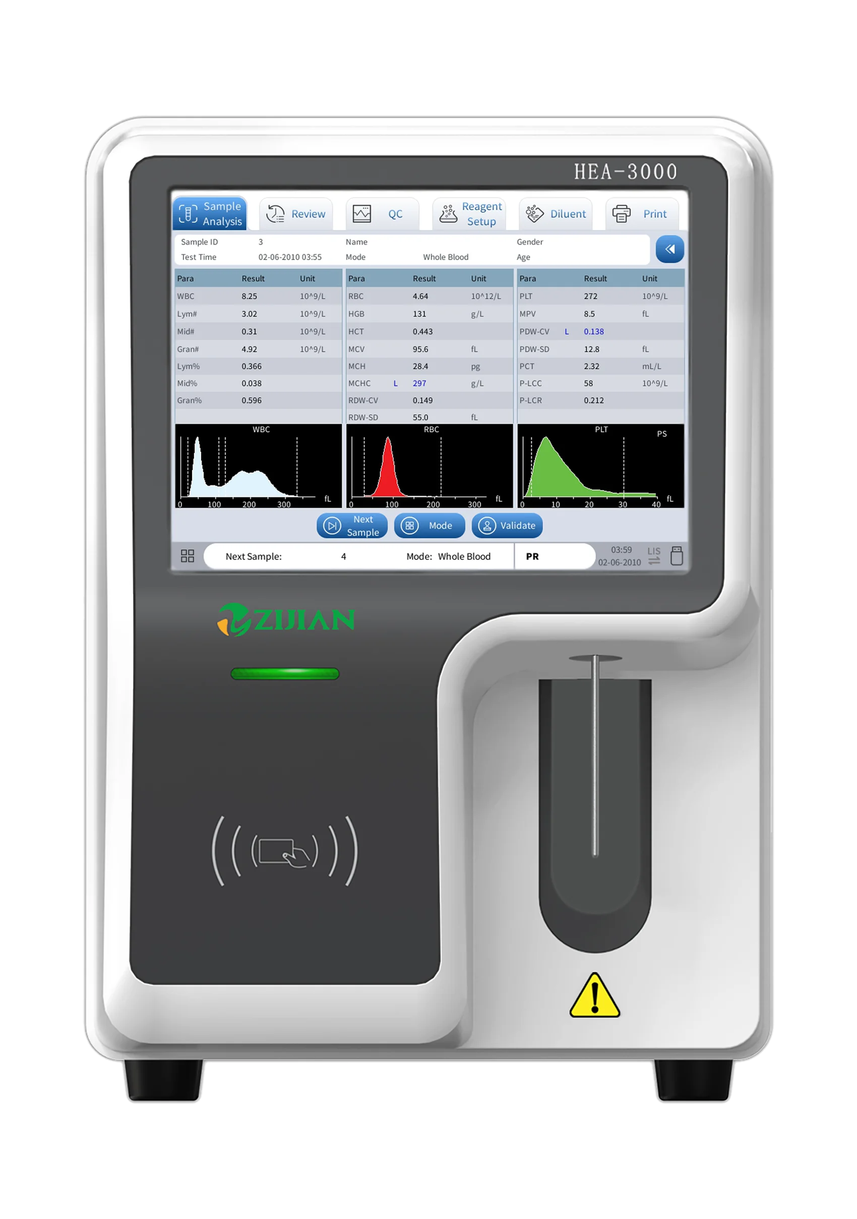HEA-3000 3 Part Hematology Analyzer